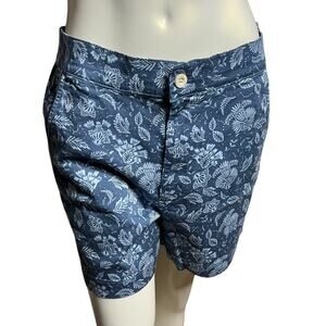 jachs girlfriend New York Floral Print Shorts, Size M, Stretch Waistband